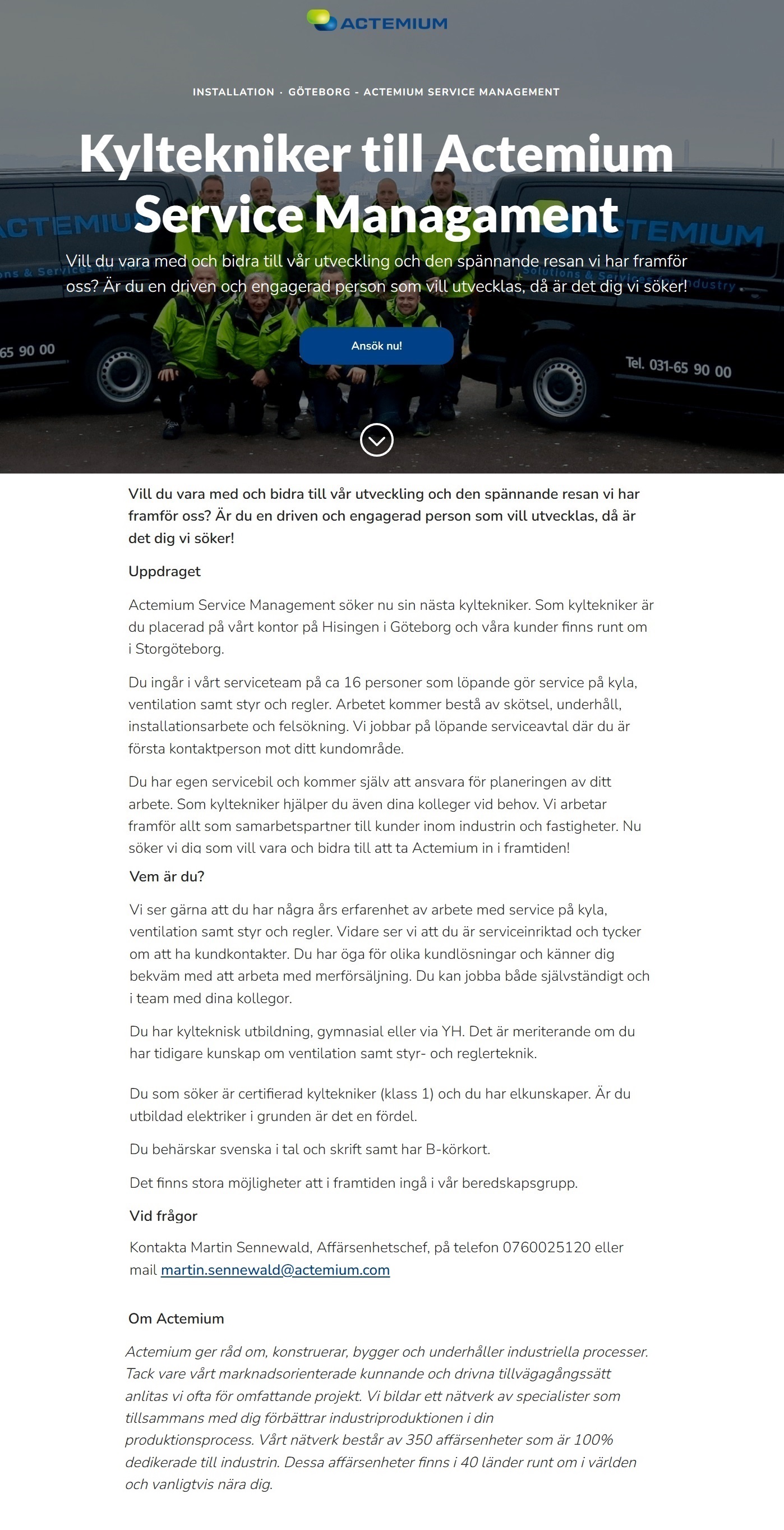Actemium Service Managament